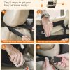 Dog Car Seat for Small Dogs up to 18 lb with Adjustable Straps Removable Washable Fleece Liner and 4 Pockets Black and Beige