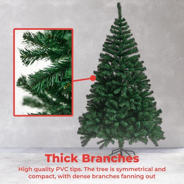 1.8m Christmas Tree with 250 LED Lights Warm White (Green) FS-TREE-08