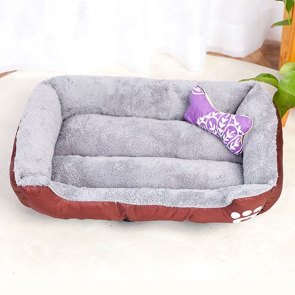 Pet Bed Square L Size (Coffee)