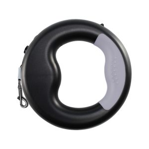 Doughnut Dog Leash with USB and LED Black