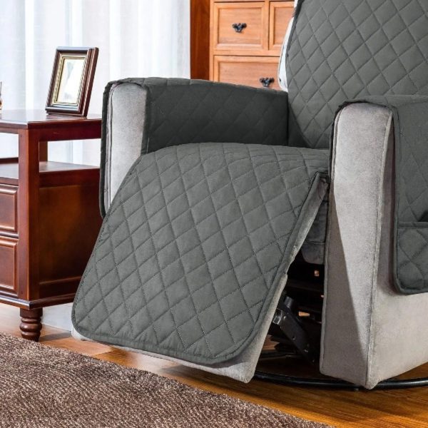 FLOOFI Pet Sofa Cover Recliner Chair with Pocket – S, Light Grey