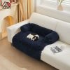 Pet Sofa Cover Soft with Bolster M Size (Dark Blue) FI-PSC-121-SMT