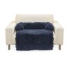 Pet Sofa Cover Soft with Bolster L Size (Dark Blue) FI-PSC-122-SMT