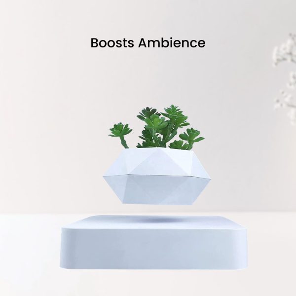 Magnetic Levitating Plant Pot White