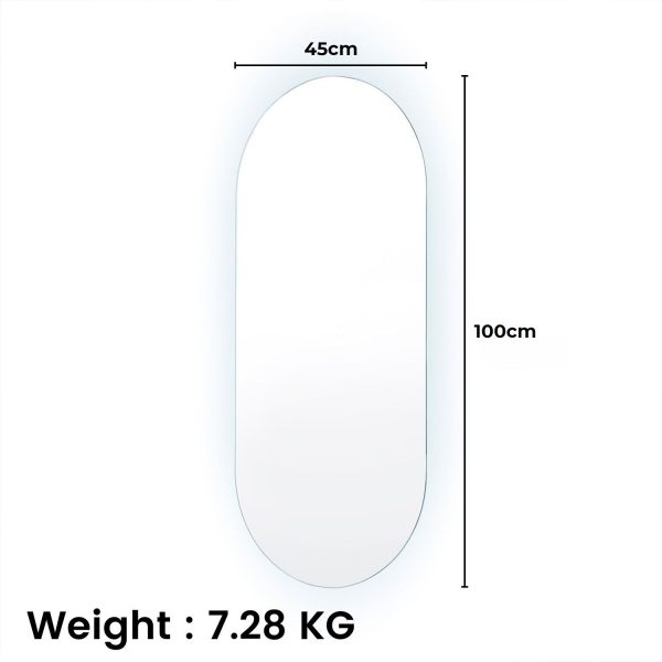 LED Mirror 1000mm Oval