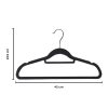 30 Pack of Non-Slip Velvet Suit Hangers with Tie Organisers (Black) GO-VH-100-SH