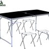 Camping Table 120cm Black With 4 Chair