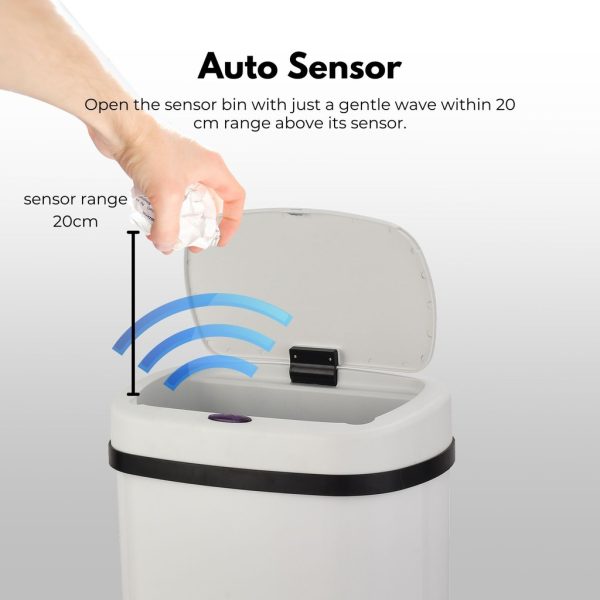 Sensor Bin 70L White Oval