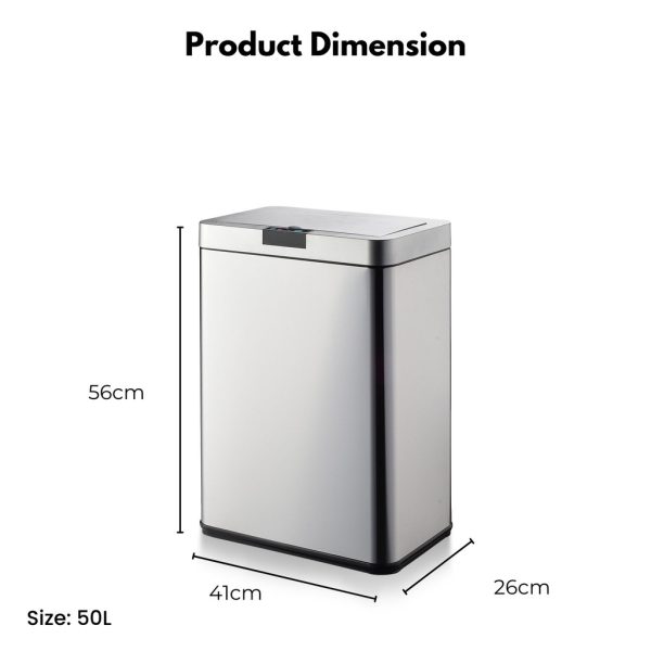 MIRAKLASS Sensor Bin Square – Wide Silver