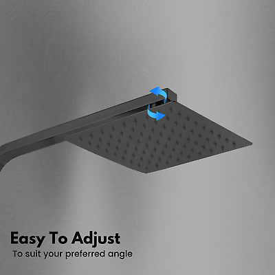 ShowerHead: Palila: Shower head – Square 200mm Matt Black