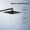 ShowerHead: Palila: Shower head – Square 200mm Matt Black