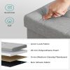 110cm Storage Ottoman Bench Light Grey