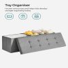 110cm Storage Ottoman Bench Light Grey