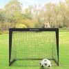 Set of 2 Portable Soccer Net 120cm Black