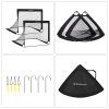 Set of 2 Portable Soccer Net 120cm Black