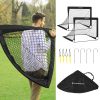 Set of 2 Portable Soccer Net 120cm Black