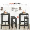 Set of 2 Kitchen Bar Chairs Charcoal Gray