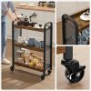 VASAGLE Utility Cart Rustic Brown LRC66BX