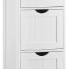 Floor Cabinet with 3 Drawers White