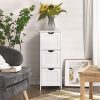 Floor Cabinet with 3 Drawers White