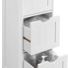 Floor Cabinet with 3 Drawers White