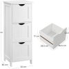 Floor Cabinet with 3 Drawers White