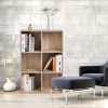 Bookcase with 6 Compartments Wooden Shelving