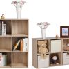 Bookcase with 6 Compartments Wooden Shelving