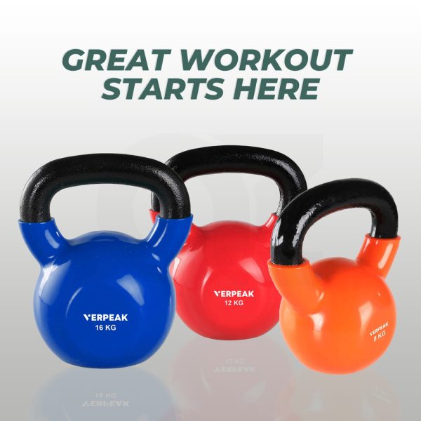 Vinyl Kettlebell 16 KG (Blue)