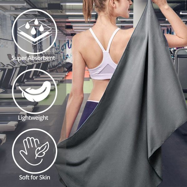 Quick Dry Gym Sport Towel 80*130CM (Grey)