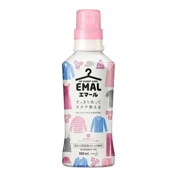 [6-PACK] Japan EMAL Wool Real Silk Clothing Detergent 500ml( 2  Fragrances Available ) Fragrant and Floral