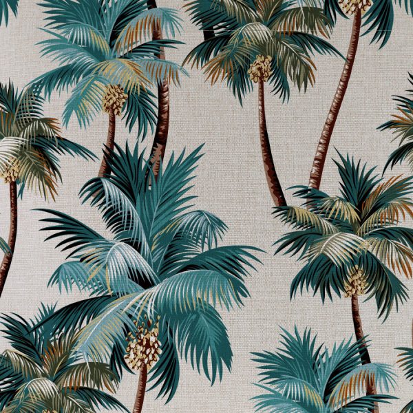 Cushion Cover-With Piping-Palm Trees Natural – 35×50 cm