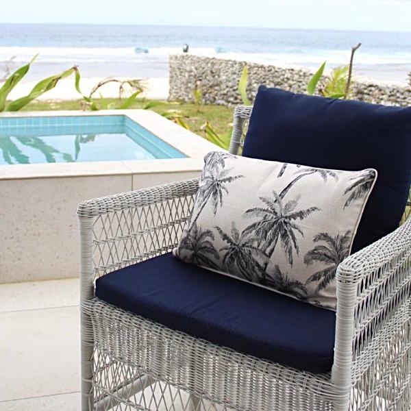 Cushion Cover-With Natural Piping-Castaway – 35×50 cm