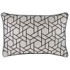 Cushion Cover-With Black Piping-Milan Black – 35×50 cm