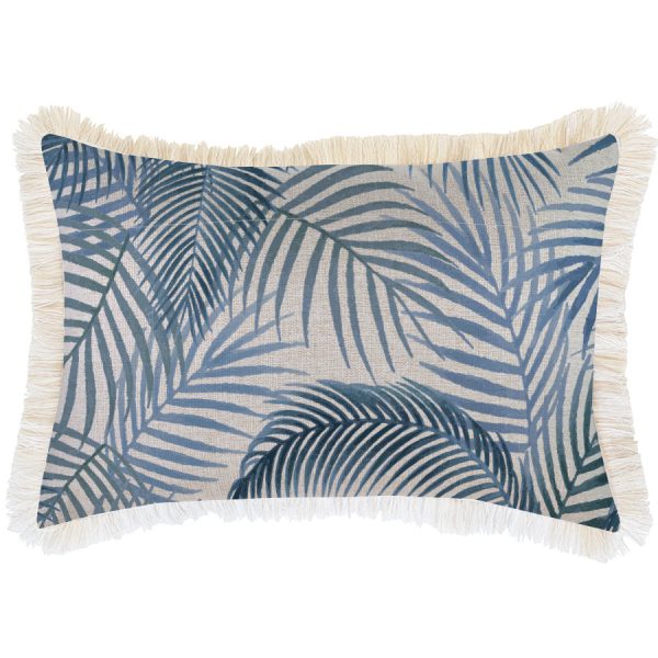 Cushion Cover-Coastal Fringe-Seminyak Blue – 35×50 cm