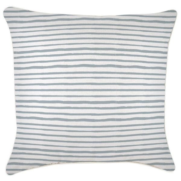 Cushion Cover-With Piping-Paint Stripes Smoke – 60×60 cm