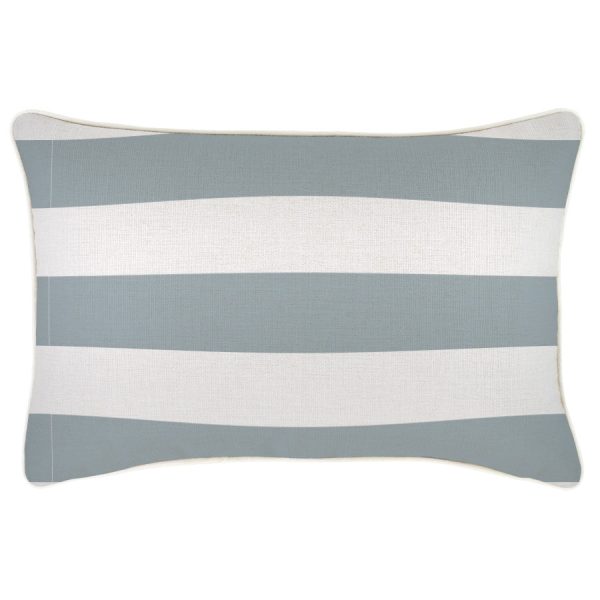 Cushion Cover-With Piping-Deck-Stripe-Smoke – 35×50 cm