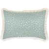 Cushion Cover-Coastal Fringe-Lunar Pale Mint – 35×50 cm