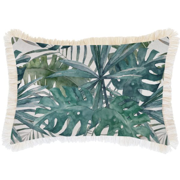 Cushion Cover-Coastal Fringe- Freshwater – 35×50 cm