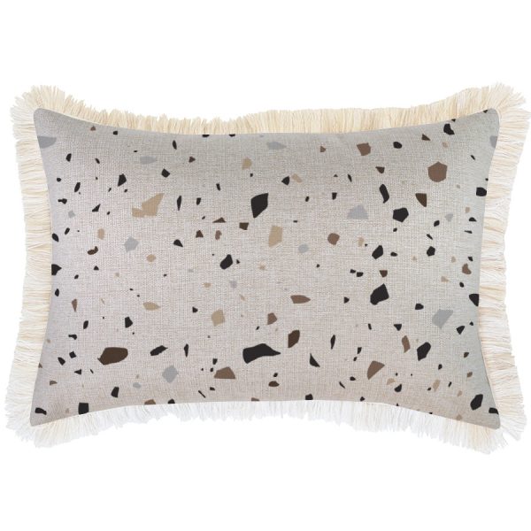 Cushion Cover-Coastal Fringe-Terrazzo – 35×50 cm