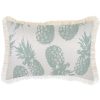 Cushion Cover-Coastal Fringe Natural-Pineapples Seafoam – 35×50 cm