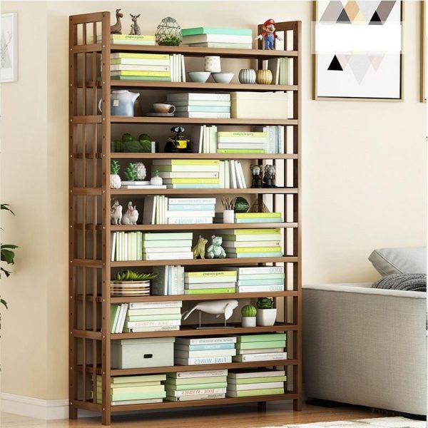 Tower Bamboo Wooden Shoe Rack Corner Shelf Stand Storage Organizer – 6 Tier