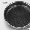 304 Stainless Steel Frying Pan Non-Stick Cooking Frypan Cookware Honeycomb Double Sided without lid – 28 cm