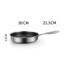 Stainless Steel Frying Pan Non-Stick Cooking Frypan Cookware Honeycomb Single Sided – 30 cm