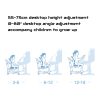 120cm Height Adjustable Children Kids Ergonomic Study Desk AU – Blue