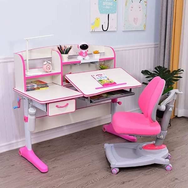 120cm Height Adjustable Children Kids Ergonomic Study Desk AU – Blue