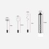 USB Charging Electric Egg Beater Milk Frother Handheld Drink Coffee Foamer Silver with 3 Stainless Steel Whisks