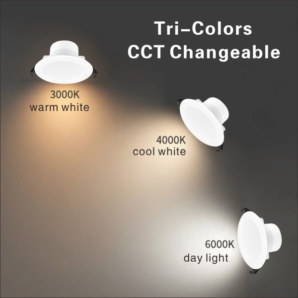 LED DOWNLIGHT KIT 90MM NON DIM 10W 3 COLOR IN 1 WARM WHITE COOL WHITE DAY LIGHT TRI COLOR – 5