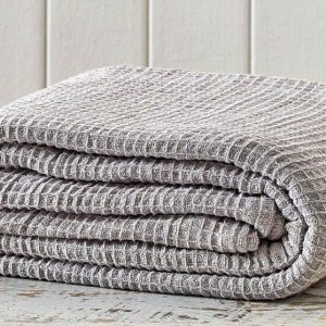 Organic Cotton Waffle Woven Blanket