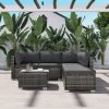 Ottoman-Style Outdoor Lounge Set – Grey